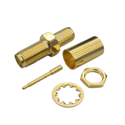 RP SMA Jack Crimp Bulkhead LMR240