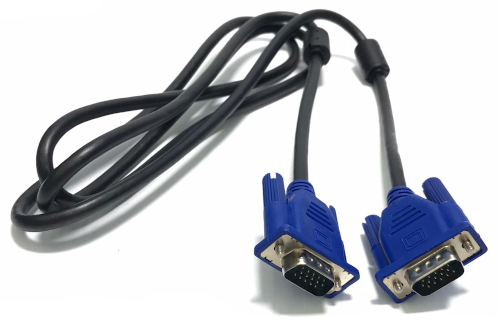 VGA M/M 4+5 Cable with 2 Ferrite 1.5m Black