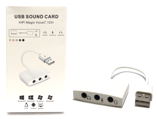 USB Sound Card 7.1CH (USB to 3x3.5mm Jack)