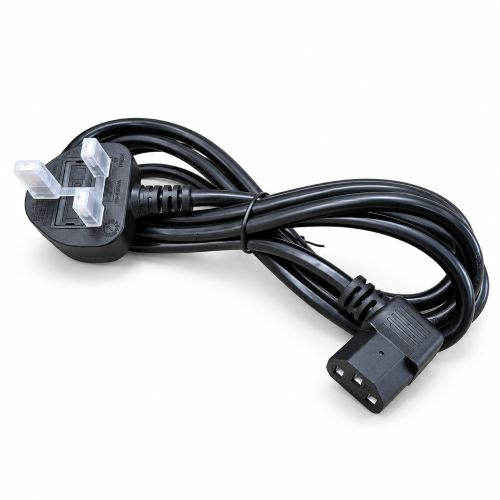 UK 3Pin Plug to C13 R/A 2m with Safety Mark (0.75mm²)