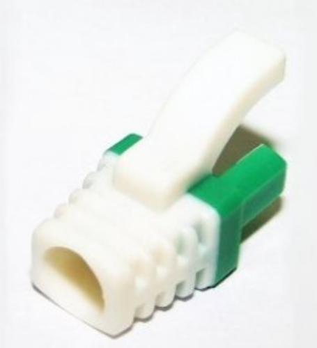 RJ45 Cable Boot Hook Type Green and White