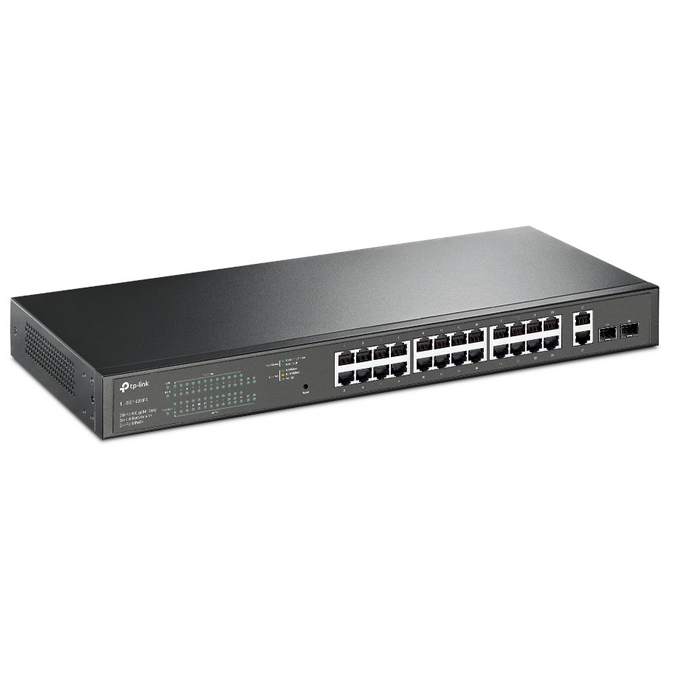 TP Link 28-Port Gigabit Easy Smart PoE Switch with 24-Port PoE+