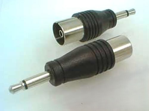 3.5mm Audio Plug Mono to PAL Jack Silver