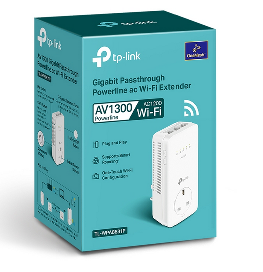TP Link AV1300 Gigabit Passthrough Powerline ac Wi-Fi Extender