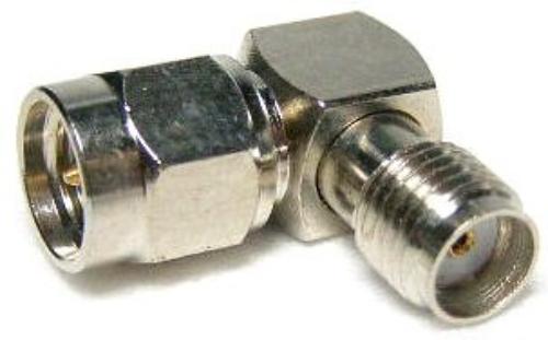 SMA Plug to Jack Right Angle Silver