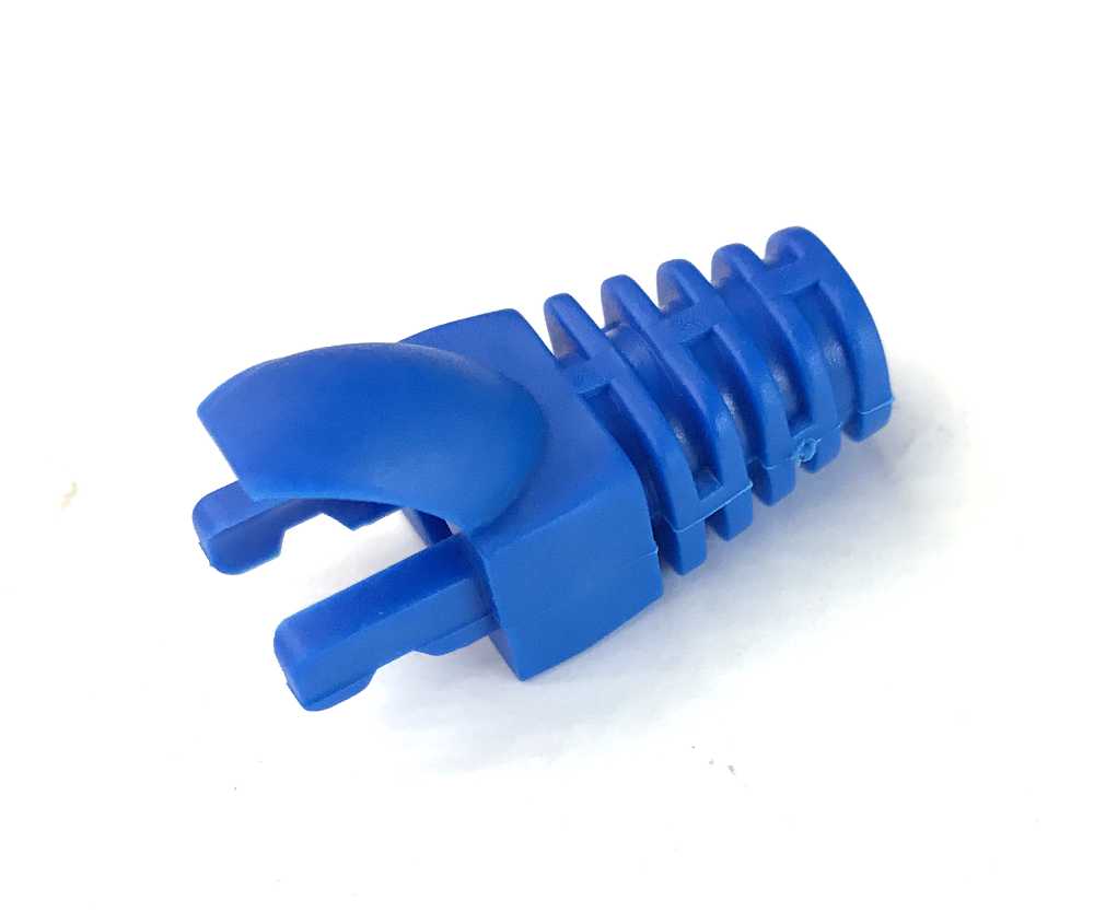 RJ45 Cable Boot Insert Type Blue with Hook