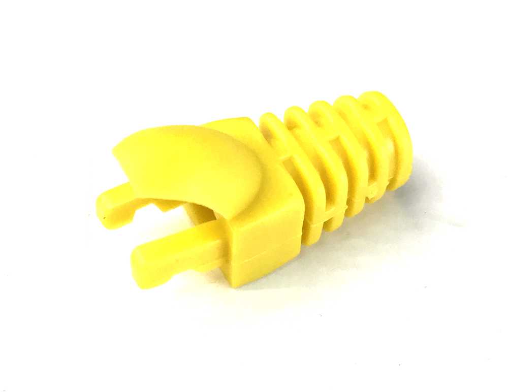 RJ45 Cable Boot Insert Type Yellow with Hook