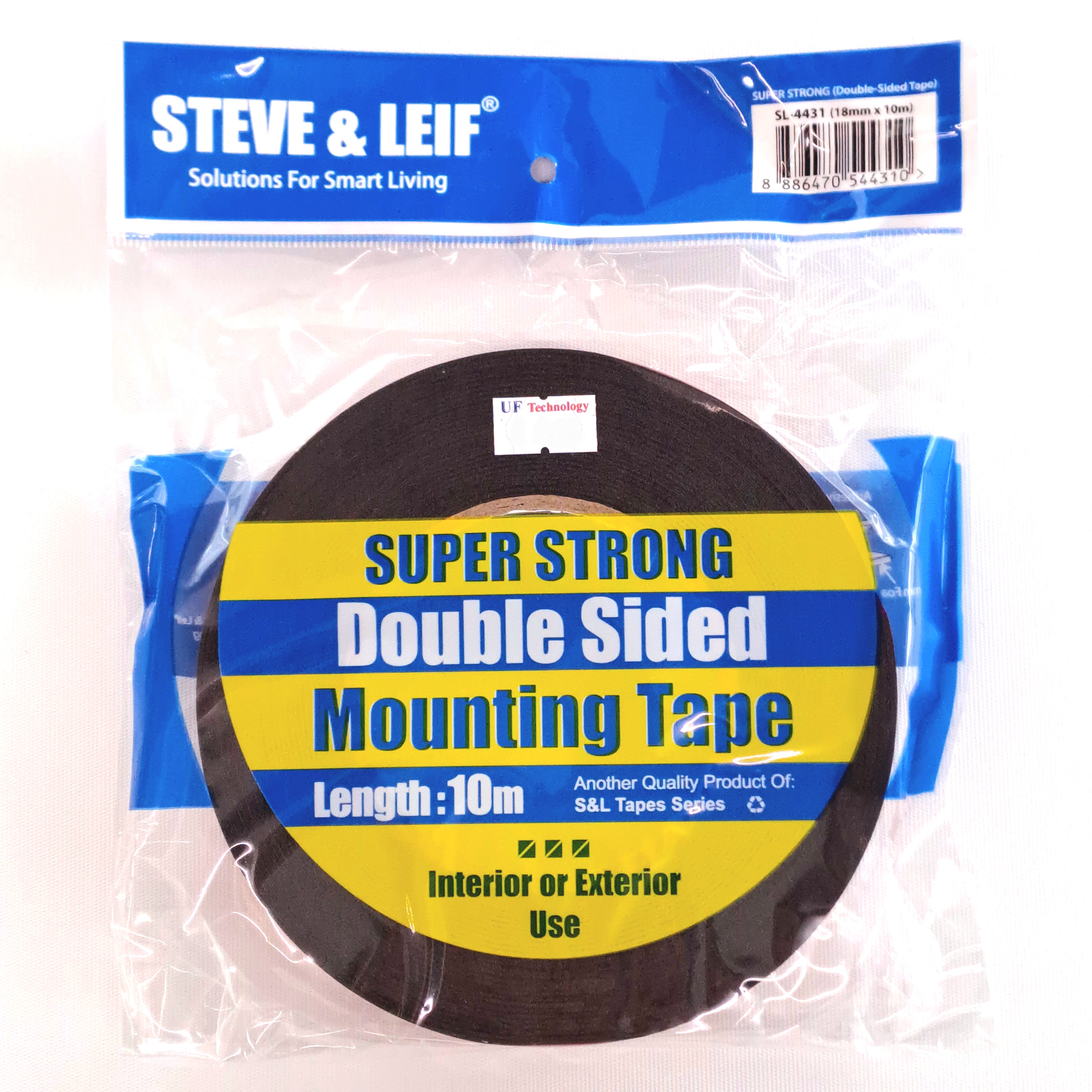 S&L Double-Sided Foam Tape 18mm x 10m, Black