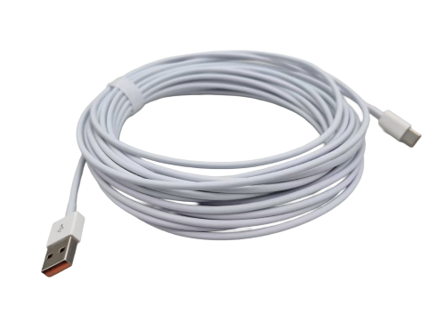 USB-A to C Cable White 10m