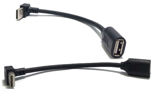 USB2.0 A Male (DOWN Angle) to A Female extension cable L:0.15m