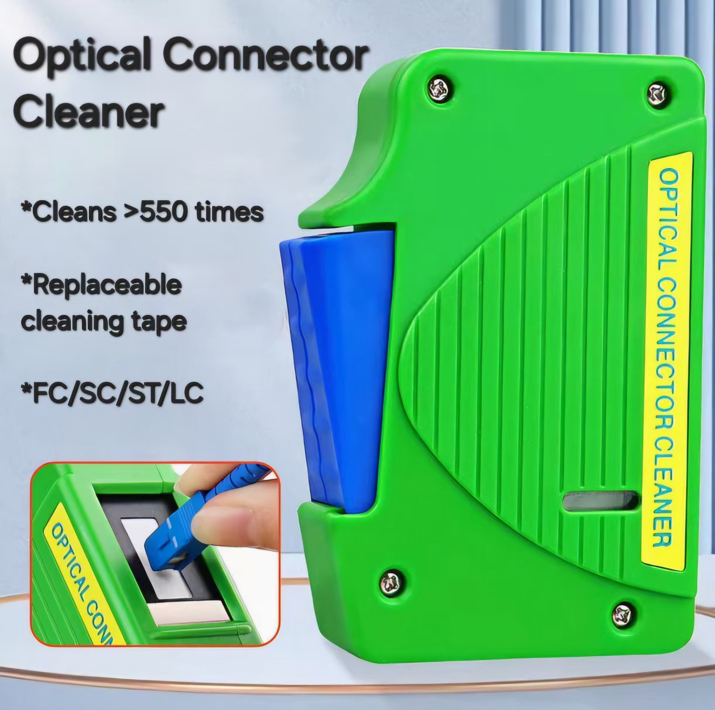 SC/FC/ST/LC Fiber Optic Connector Cleaner