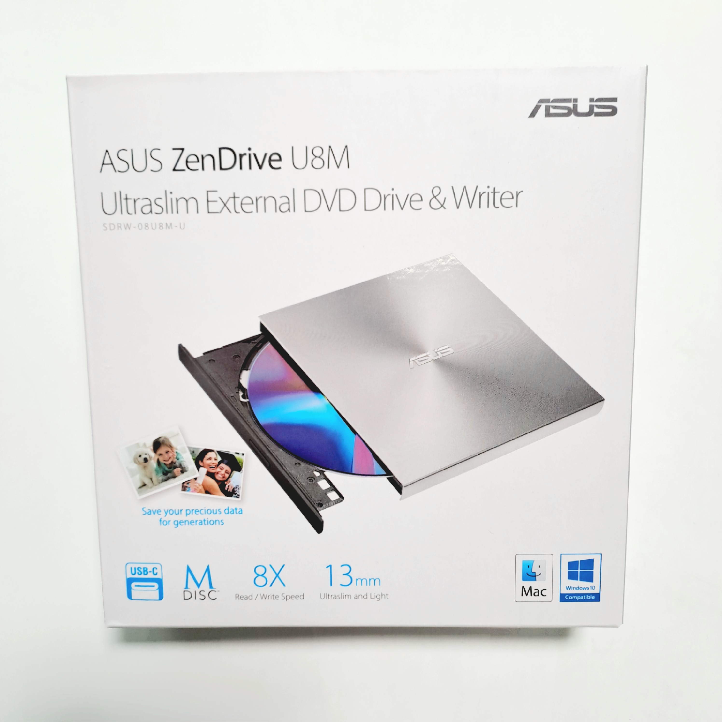 ASUS ZenDrive U8M Ultraslim External DVD Drive & Writer