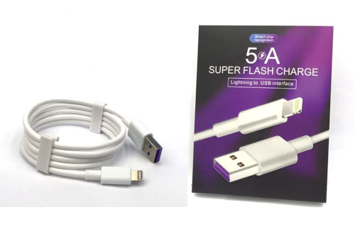 USB to Lightning 5A Data & Charging Cable White 1m