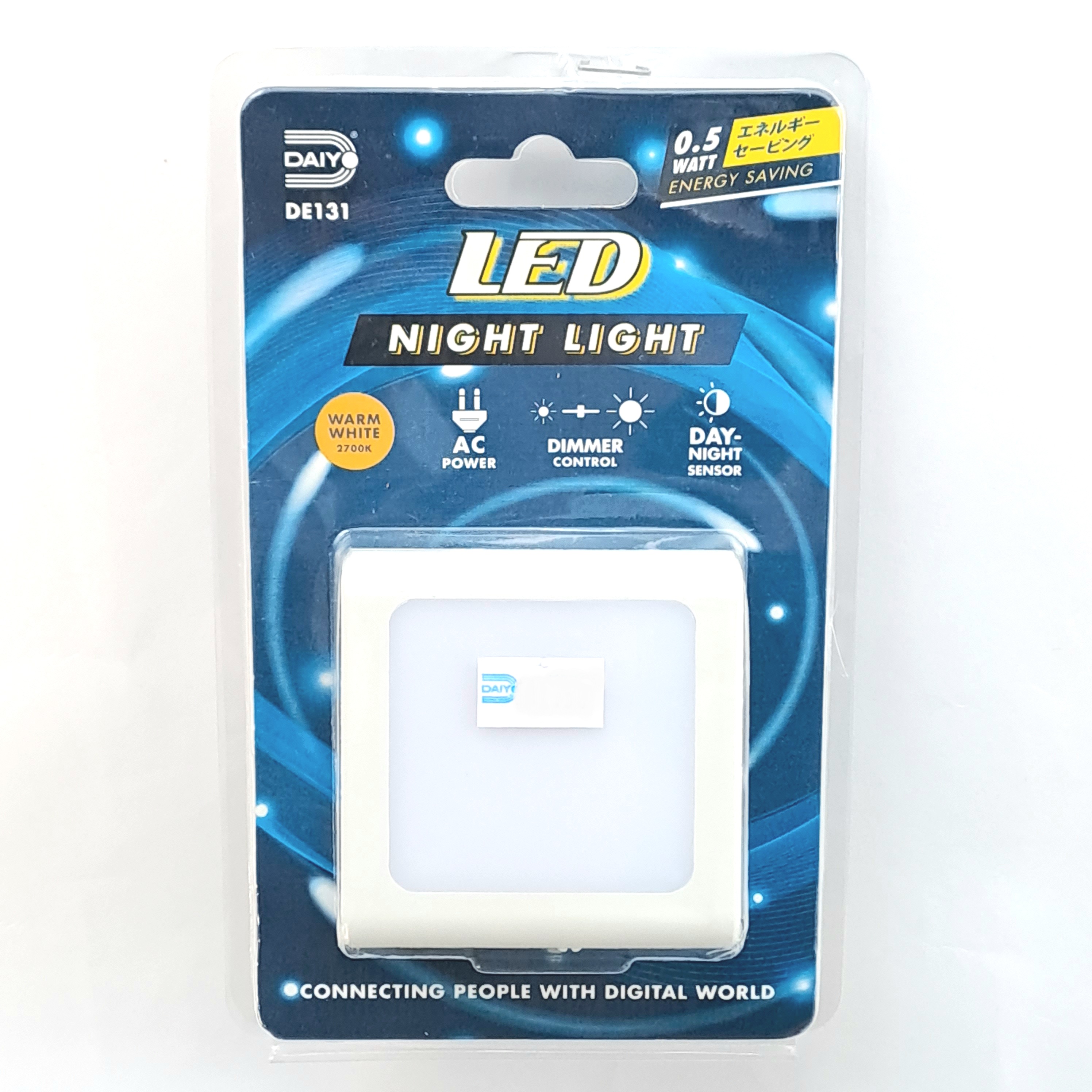 Daiyo LED Night Light w Dimmer Control & Day/Night Sensor