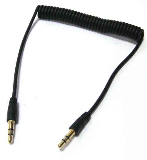 3.5mm Stereo M/M Coiled Cable 30cm