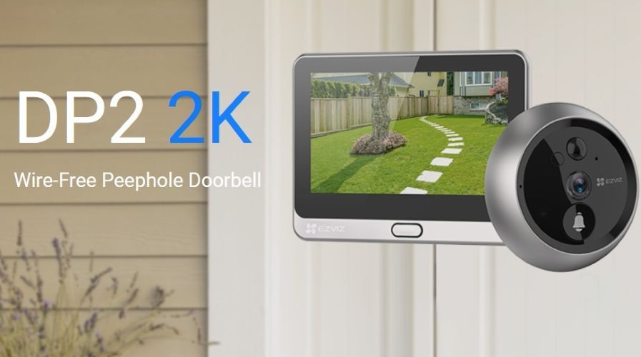 EZVIZ DP2 2K (3MP) Touch Screen Wire-Free Peephole Doorbell