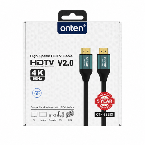 onten 4K60Hz High Speed HDMI V2.0 Cable 3m