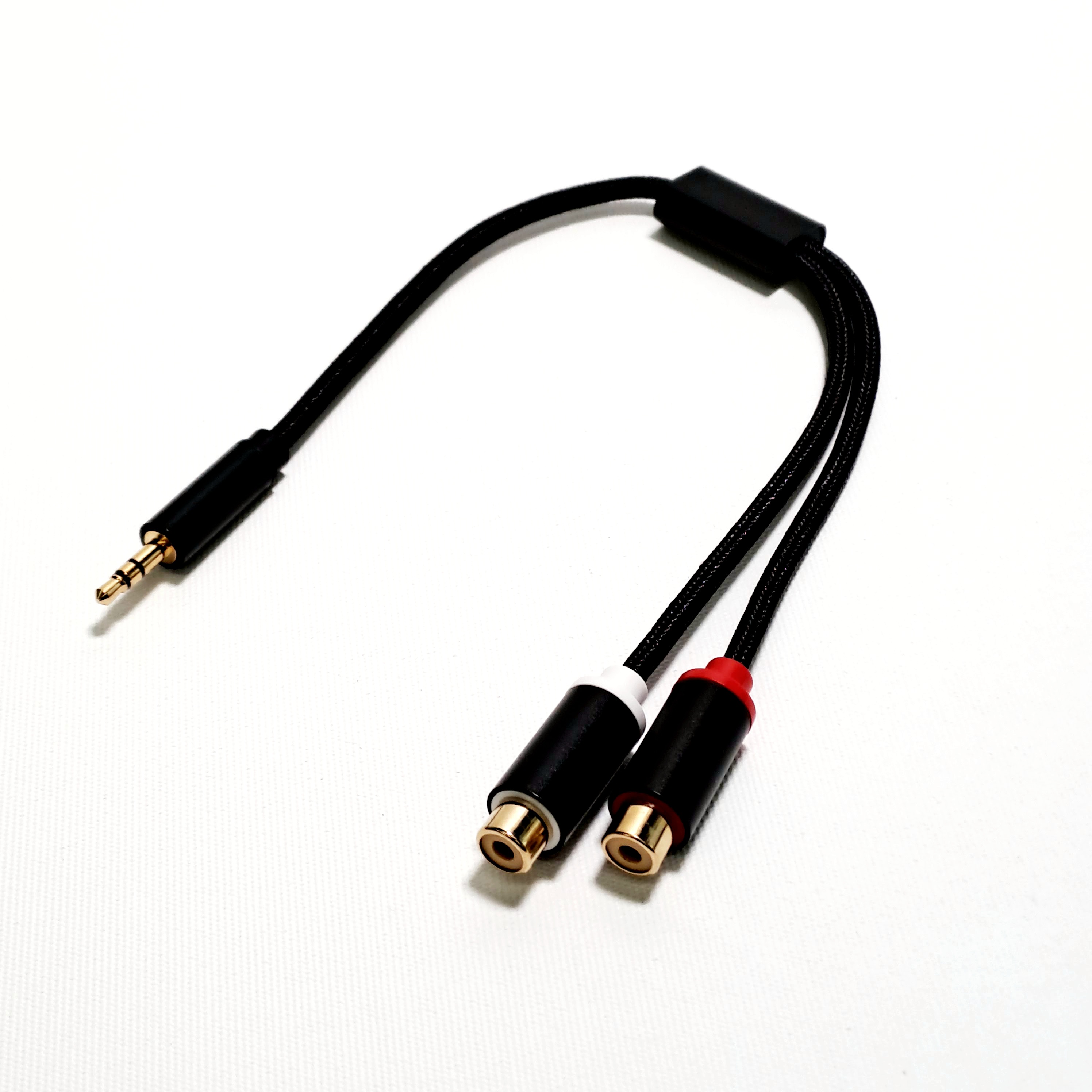 3.5mm Stereo Plug to 2xRCA Jack short cable L:0.2m