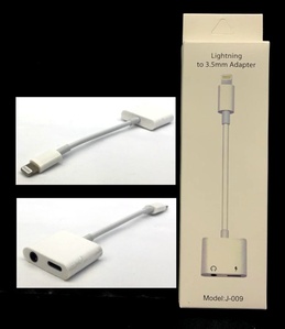 Lightning to Charging + 3.5mm Audio Jack Adapter 15cm